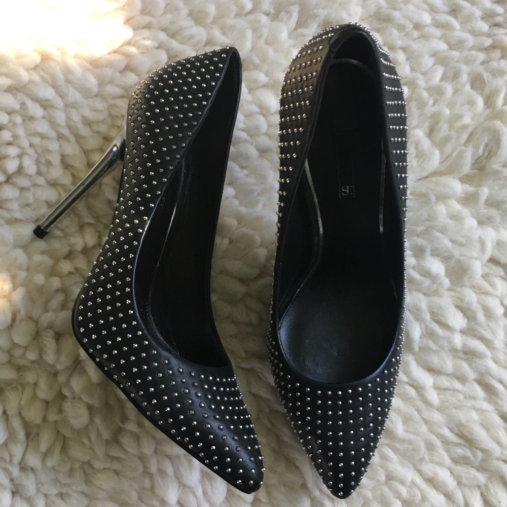 Supertrash Pia Studded Heeled Court Shoes - Picture 1 of 8